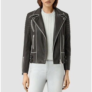 NEW ALL SAINTS LEATHER MOTO BIKER JACKET 2 NWT!